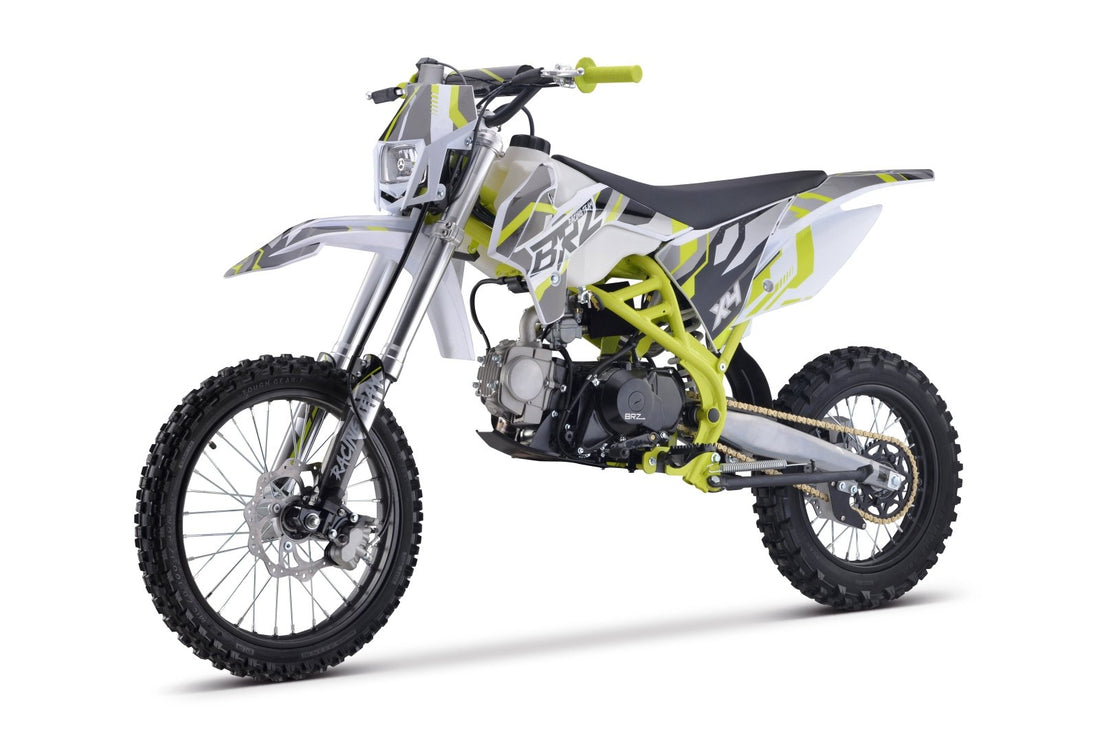 Junior/Adult BRZ Racing Pro 125cc Manual Dirt Bike 17/14” Big Wheel - Quad Warehouse