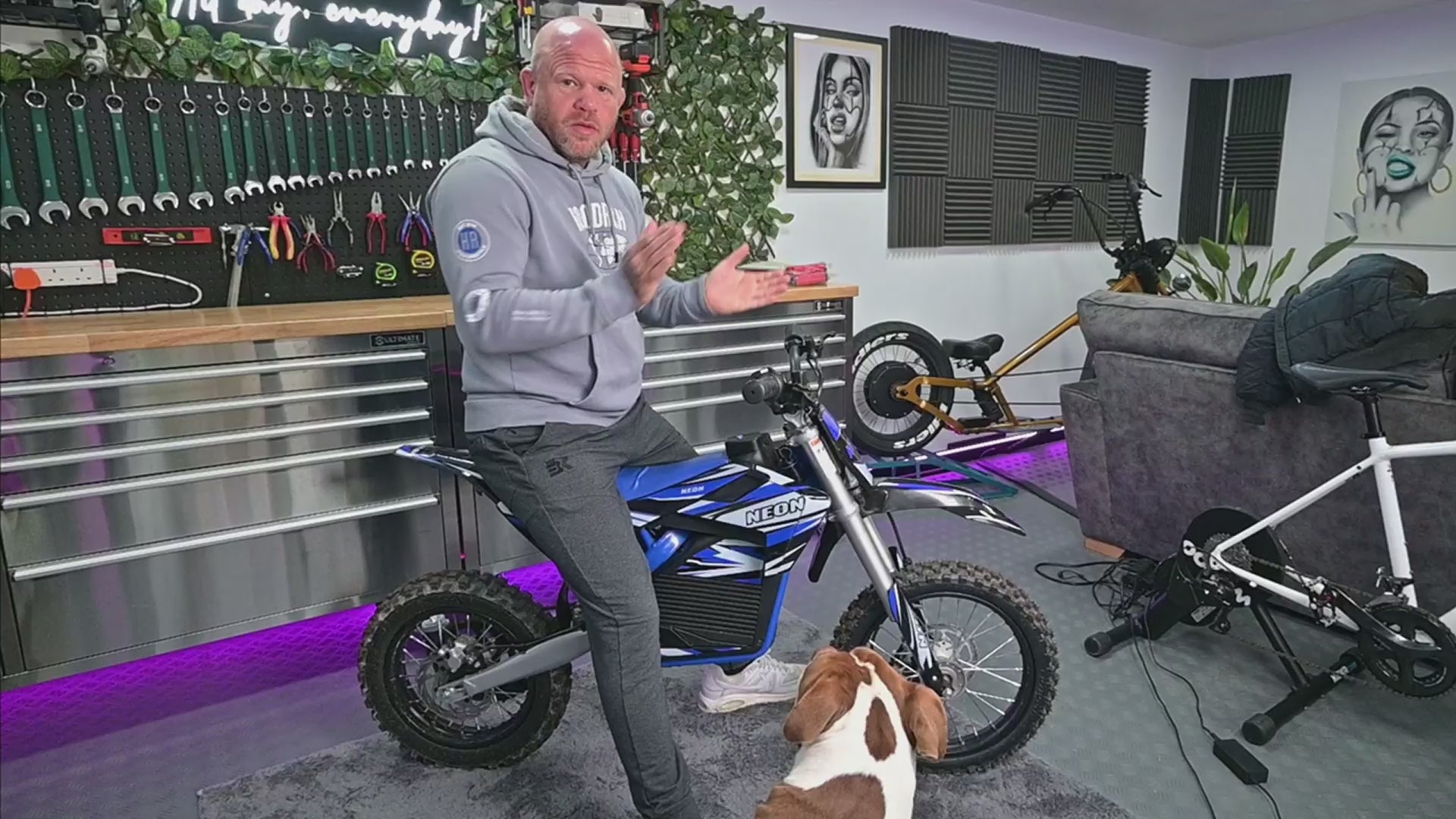 Load video: Neon Titan X: The Next-Level Junior 60V 2000W Electric Dirt Bike