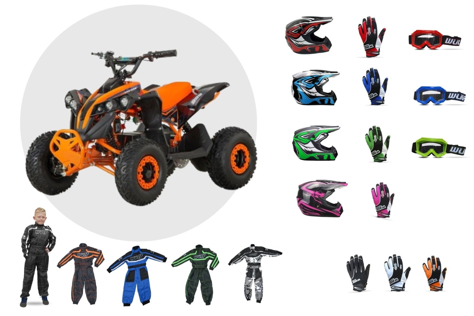 Trail Blazer 48v 1200w Electric Quad Bike Bundle: Youth Adventure