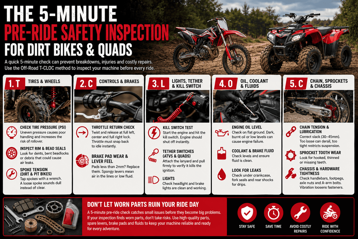 The 5-Minute Pre-Ride Safety Inspection for Dirt Bikes & Quads - Quad Warehouse
