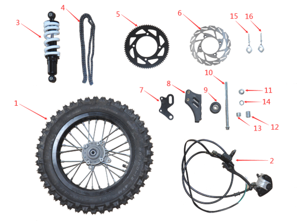 Neon Titan X: The Next-Level Junior 60V 2000W Electric Dirt Bike chain adjuster