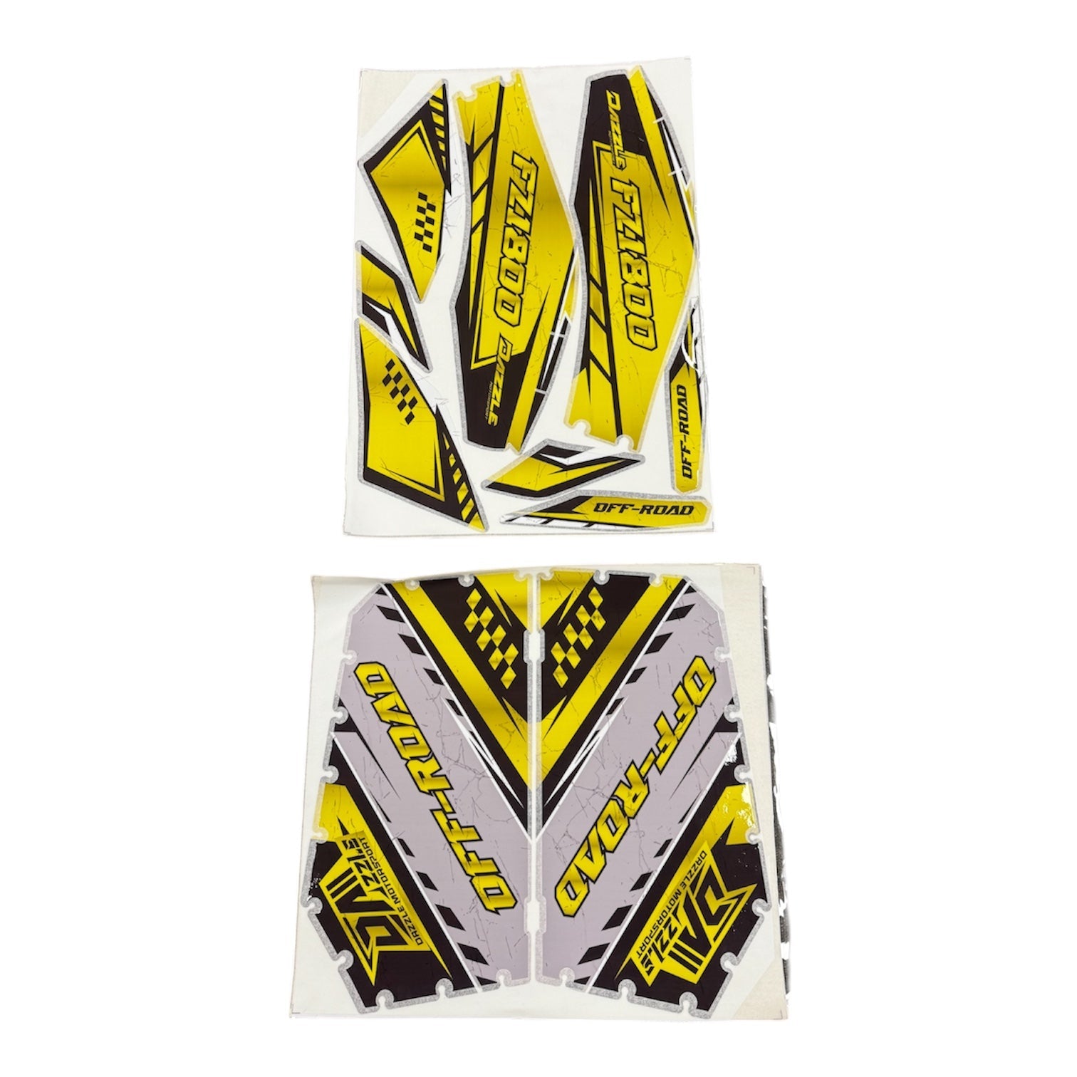 Dazzle 60v 1500w Quad Bike Sticker Set in Grey and Yellow - Quad Warehouse