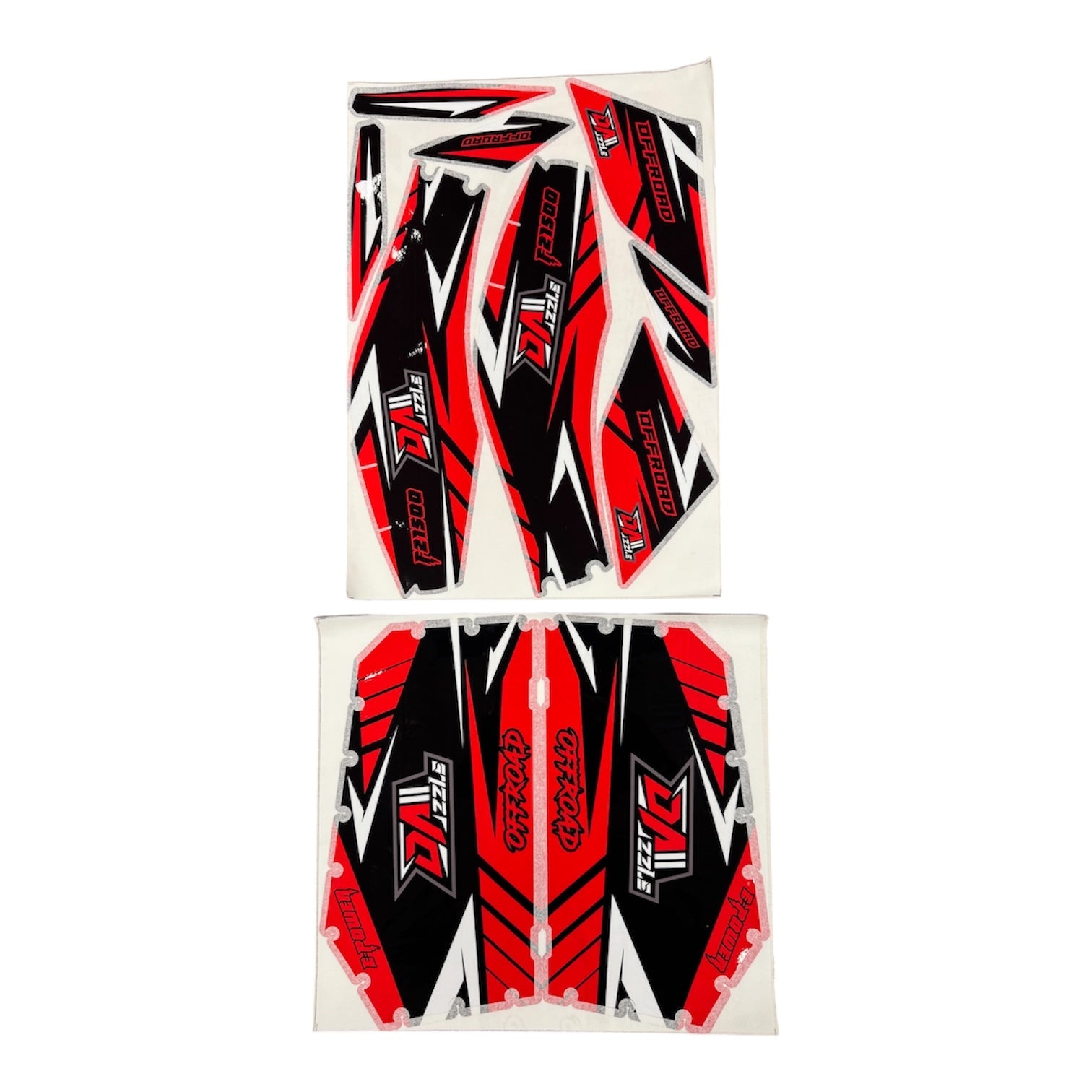 Dazzle 60v 1500w Quad Sticker Set in Red - Quad Warehouse