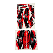 Dazzle 60v 1500w Quad Sticker Set in Red - Quad Warehouse