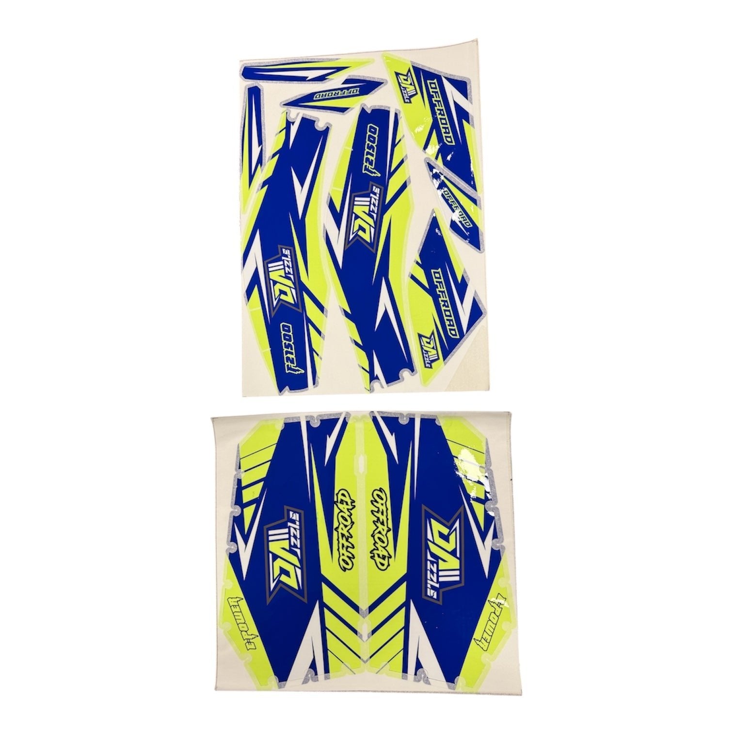 Dazzle 60v 1500w Quad Sticker Set in White and Blue - Quad Warehouse