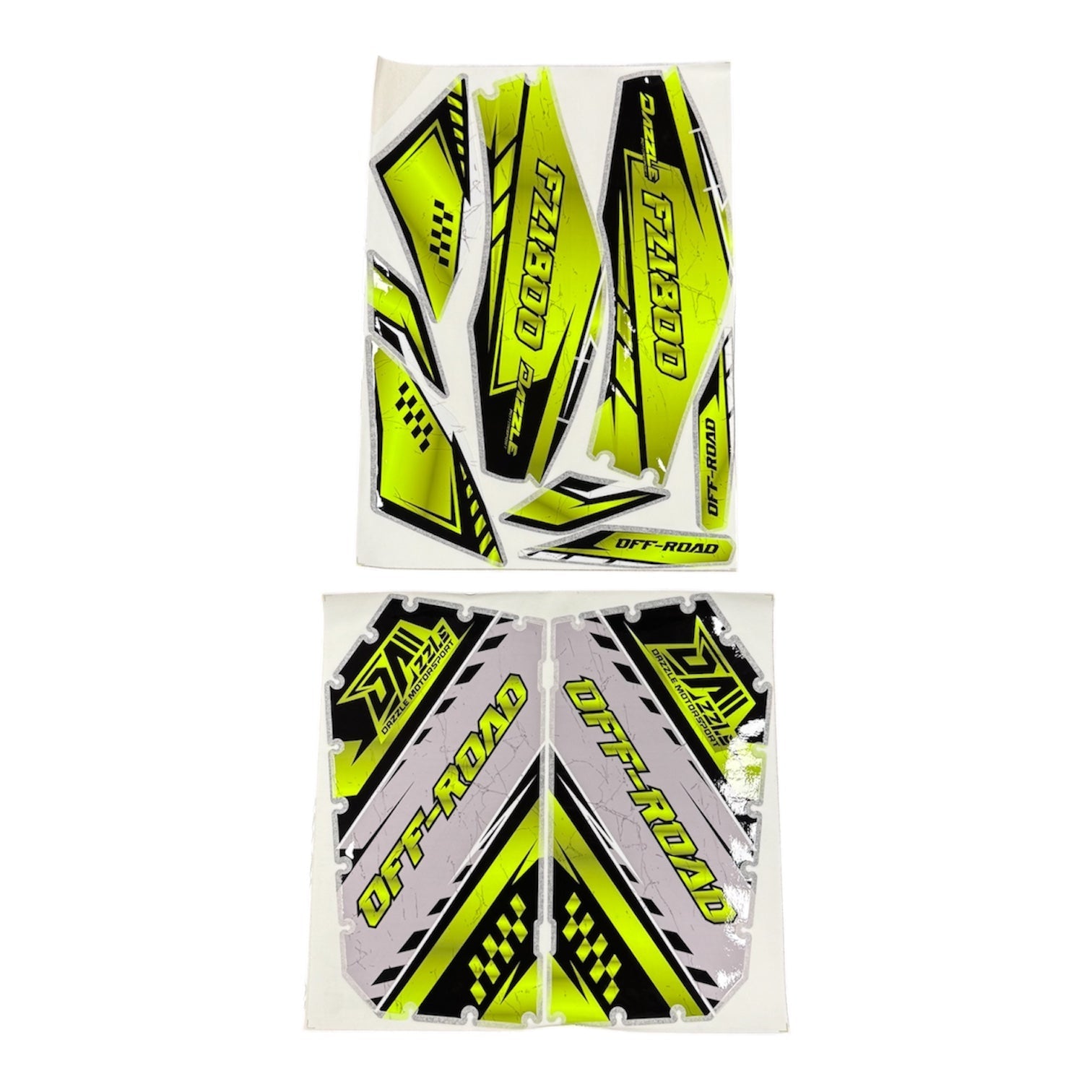 Dazzle 60v 1800w Quad Sticker Set in Lime Green - Quad Warehouse