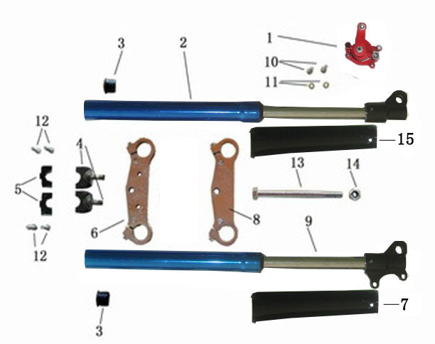 Mini KLF Pro electric dirt bike parts reference diagram 5