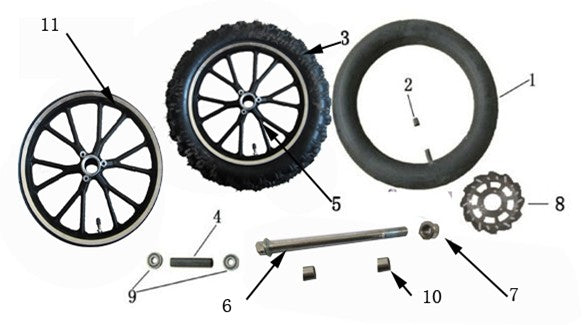 Mini KLF Pro electric dirt bike parts reference diagram 6