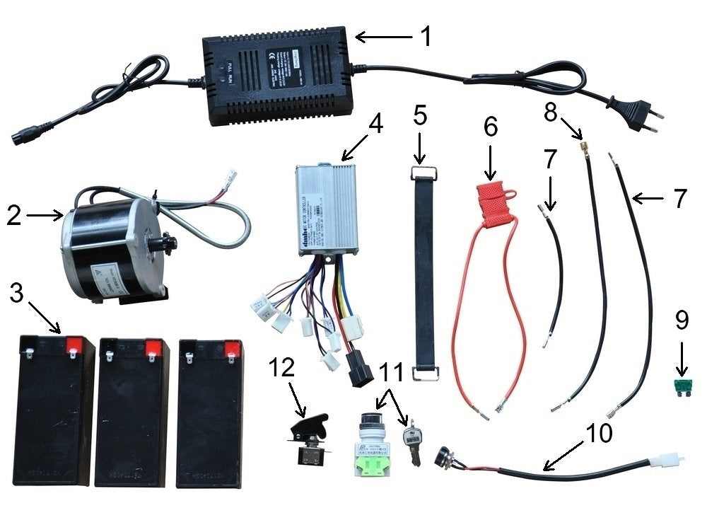 Mini KLF Pro electric dirt bike parts reference diagram 8