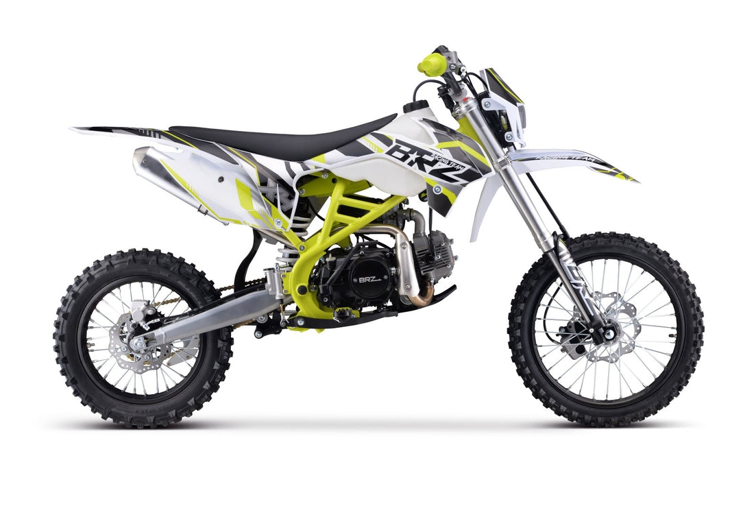 Junior/Adult BRZ Racing Pro 125cc Manual Dirt Bike 17/14” Big Wheel - Quad Warehouse