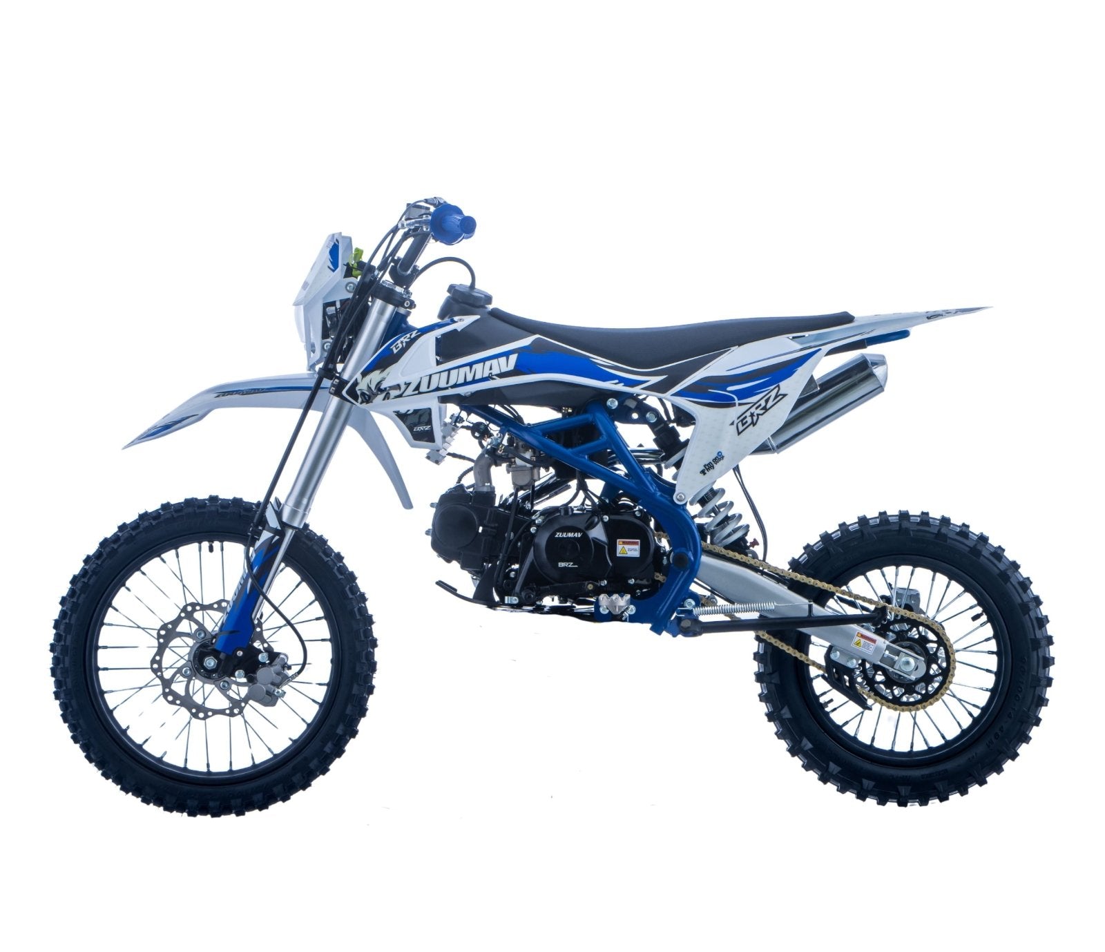 Junior/Adult BRZ Racing Pro 125cc Manual Dirt Bike 17/14” Big Wheel - Quad Warehouse