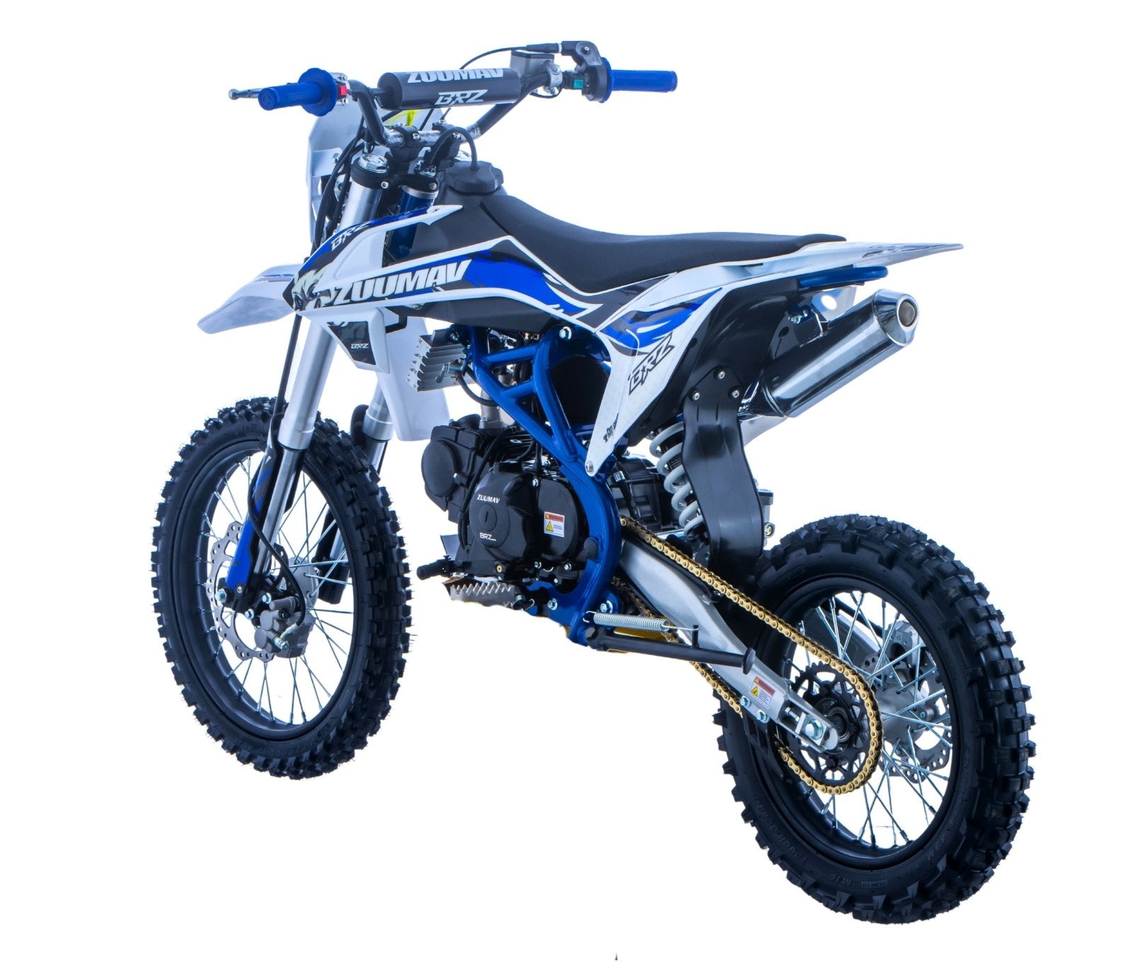 Junior/Adult BRZ Racing Pro 125cc Manual Dirt Bike 17/14” Big Wheel - Quad Warehouse