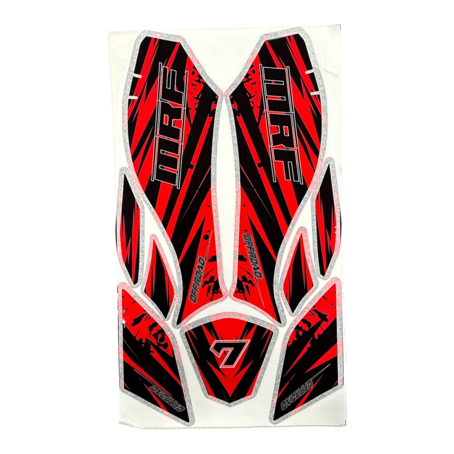 MRF electric quad bike sticker set in Red - Quad Warehouse