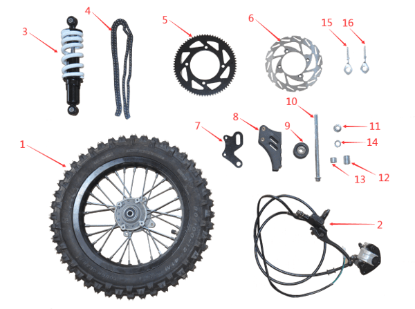 Neon Titan X: The Next-Level Junior 60V 2000W Electric Dirt Bike chain adjuster - Quad Warehouse
