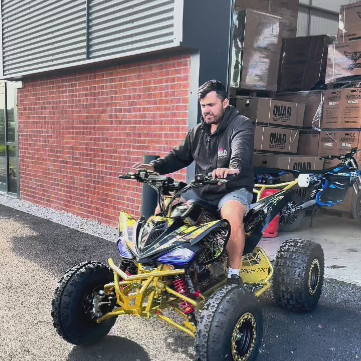Load video: Spider-Pro 72v 50ah 5000w Adult Electric Quad Bike